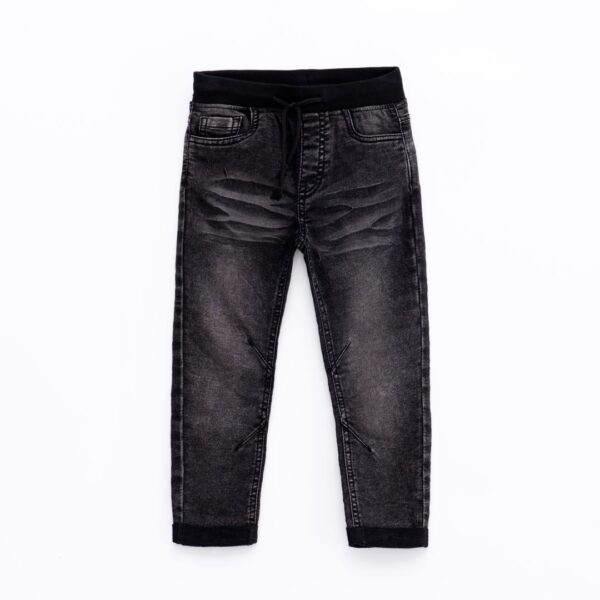Pants bebe boy soft denim-lycra black denim