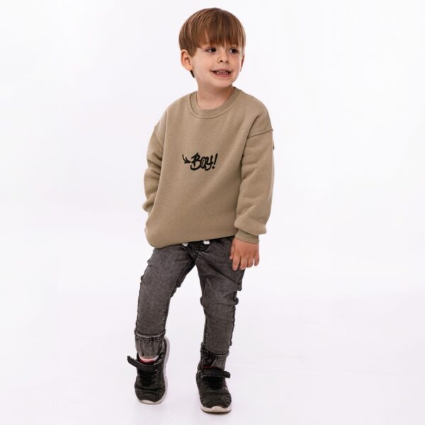 Bebe boy fleece set dark sand-black