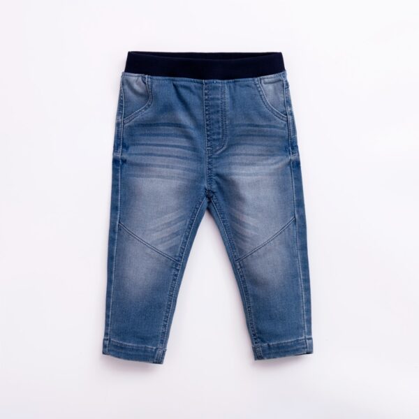 Baby boy soft denim pants blue denim