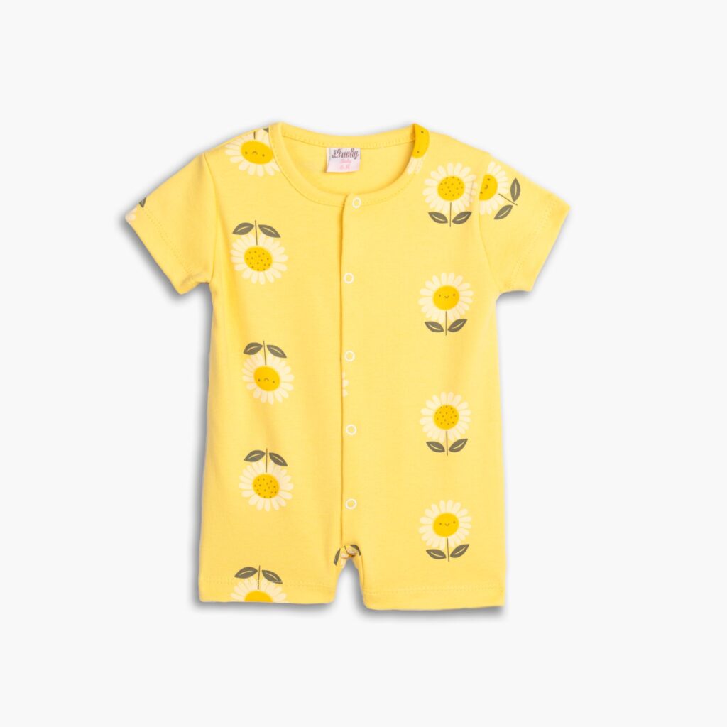 Pijama amarillo girasoles beb&eacute;