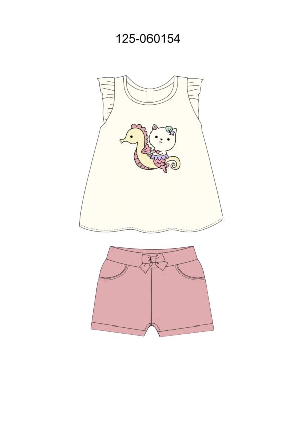Set t-shirt s/s+shorts newborn