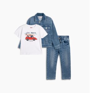 jacket jean bebe boy blue jean