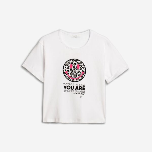 T-shirt s/s lycra girl white