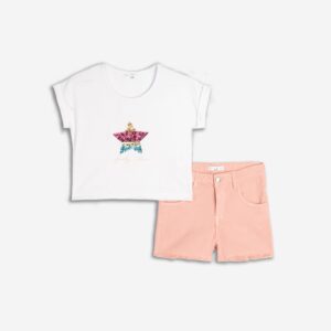 tshirt girl white  nude pink start
