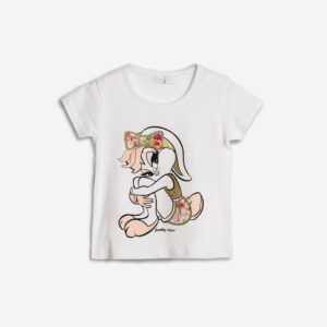 T-shirt s/s lycra bebe girl white