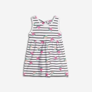 Dress lycra bebe girl white allover