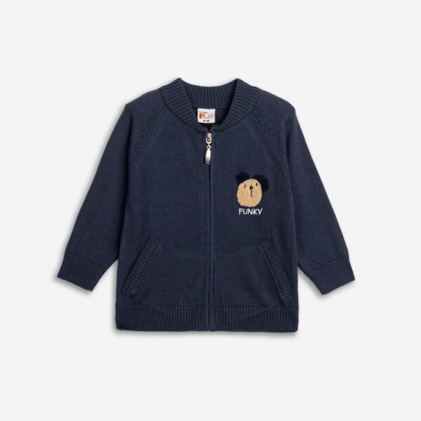 J1acket knitted months boy blue