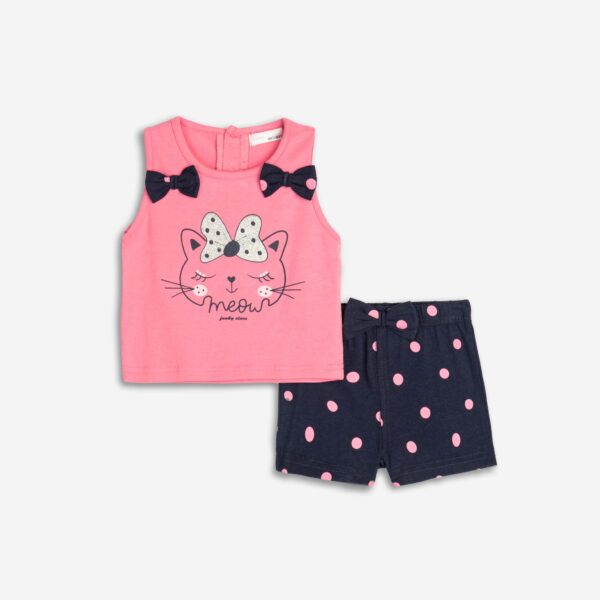 Set pantalon corto jersey months girl