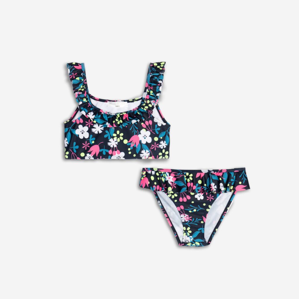 Bikini marino flores volante juvenil ni&ntilde;a