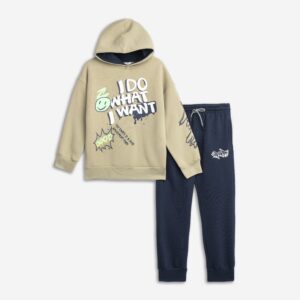 Set fleece boy eykalyptus/blue