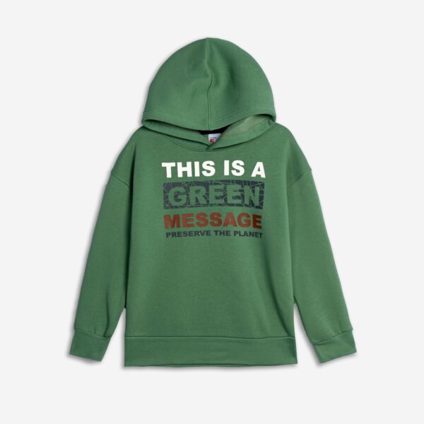 Blouse fleece boy deep grass