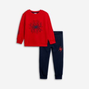 Set fleece mini boy red/blue