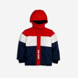 Jacket mini boy blue-ecrou-red