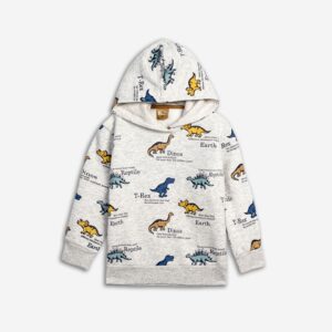 Blouse fleece mini boy grey melanze allover