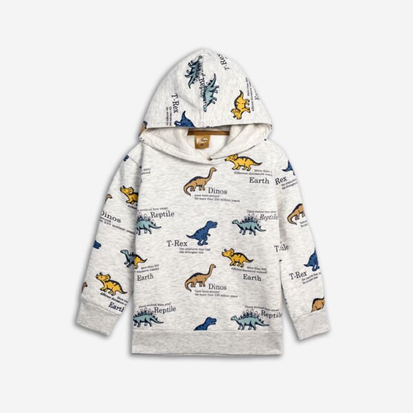 Blouse fleece mini boy grey melanze allover