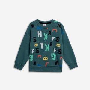 Blouse fleece mini boy irish green allover