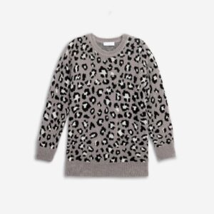 Dress knitted girl grey melanze allover