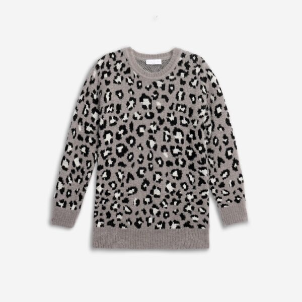 Dress knitted girl grey melanze allover