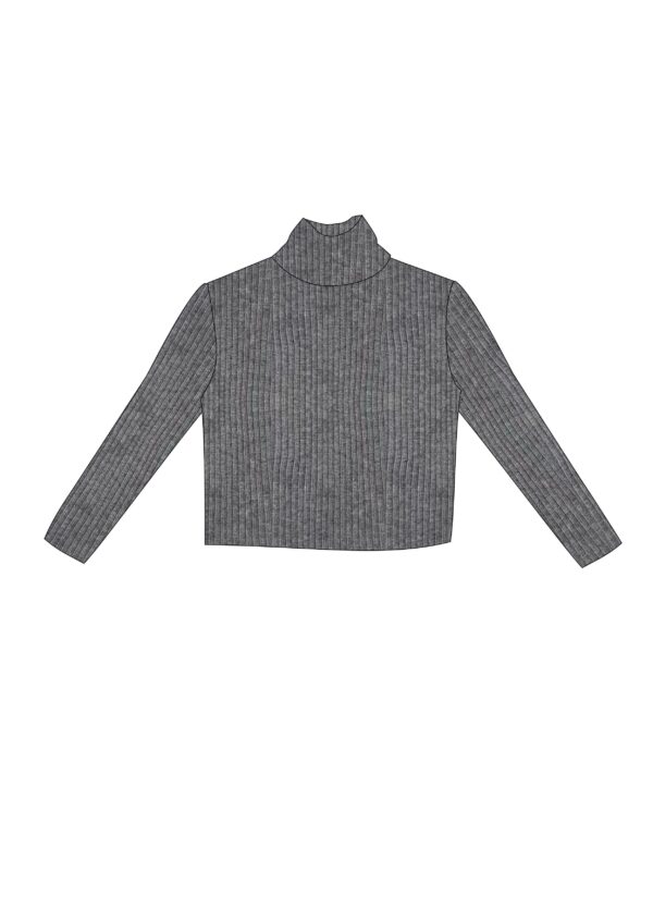 Blouse knitted girl grey melanze