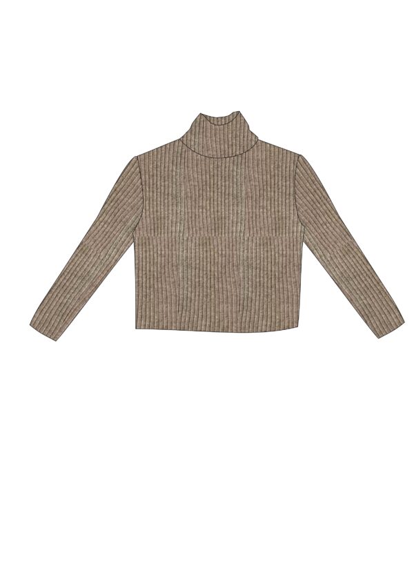 Blouse knitted girl beige melanze