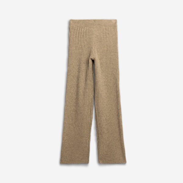 Pants knitted girl beige melanze