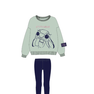 Set blouse+leggings girl peanut/blue
