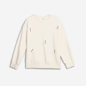 Blouse fleece girl ecrou