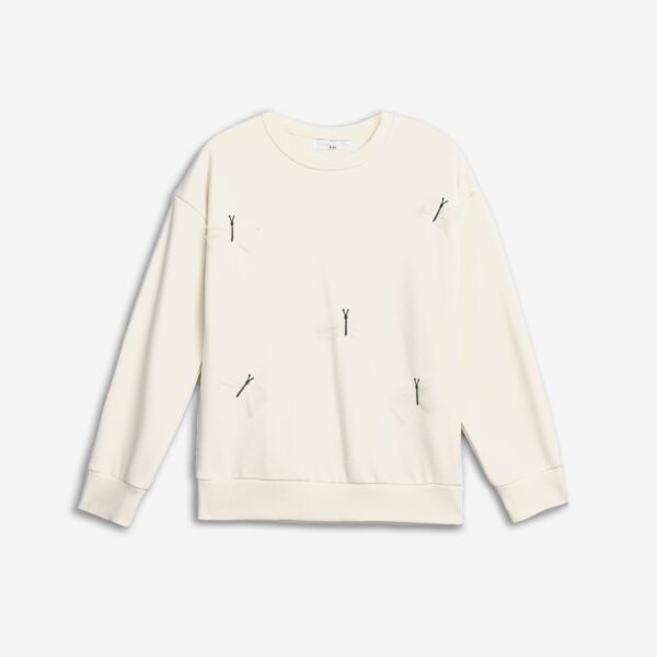 Blouse fleece girl ecrou