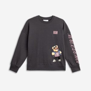 Blouse fleece girl anthracite