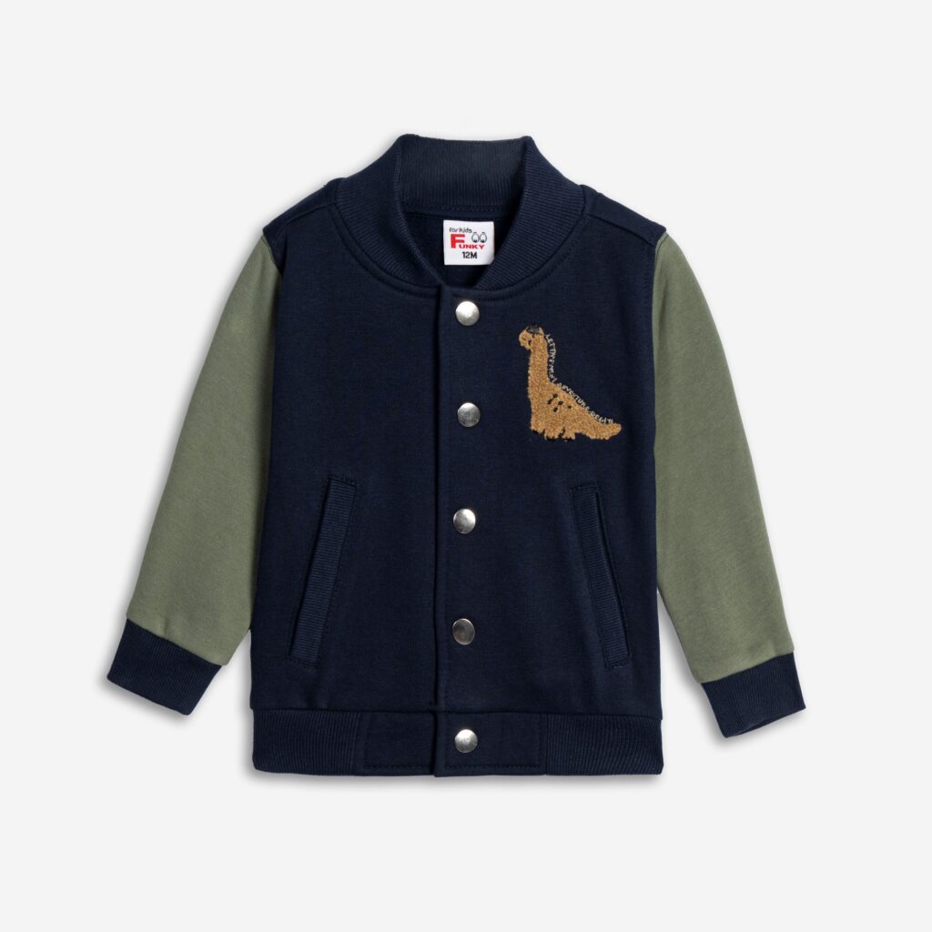Bomber polar beb&eacute; ni&ntilde;o marino/kaki dinos