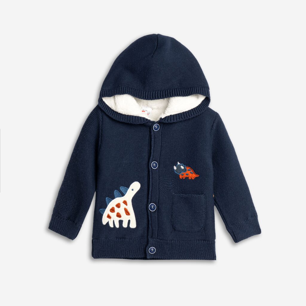 chaqueta lana capucha dinos beb&eacute;