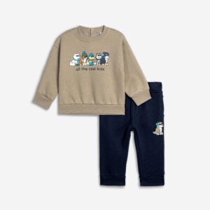 Set fleece baby boy eykalyptus/blue