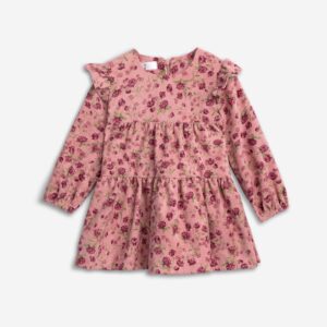 Dress baby girl dark pink allover