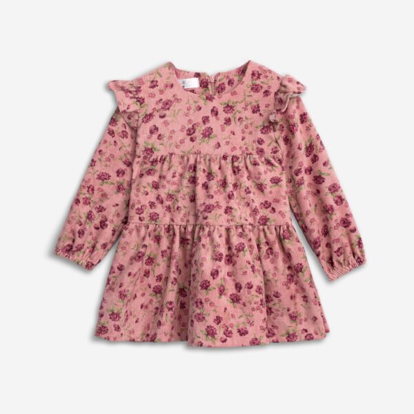 Dress baby girl dark pink allover