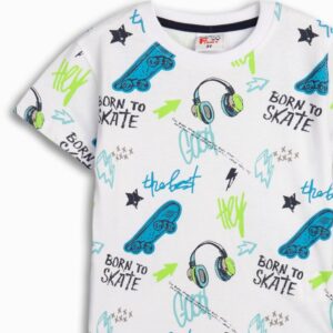 camiseta blanca skate niño