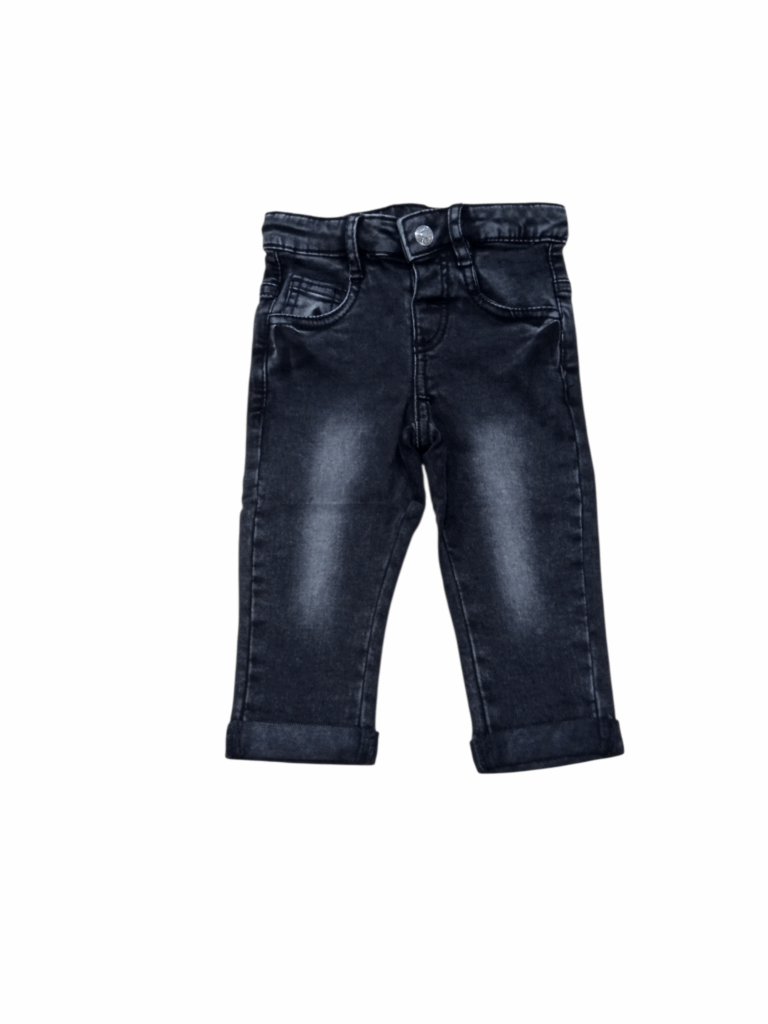 Pantal&oacute;n vaquero recto negro beb&eacute;