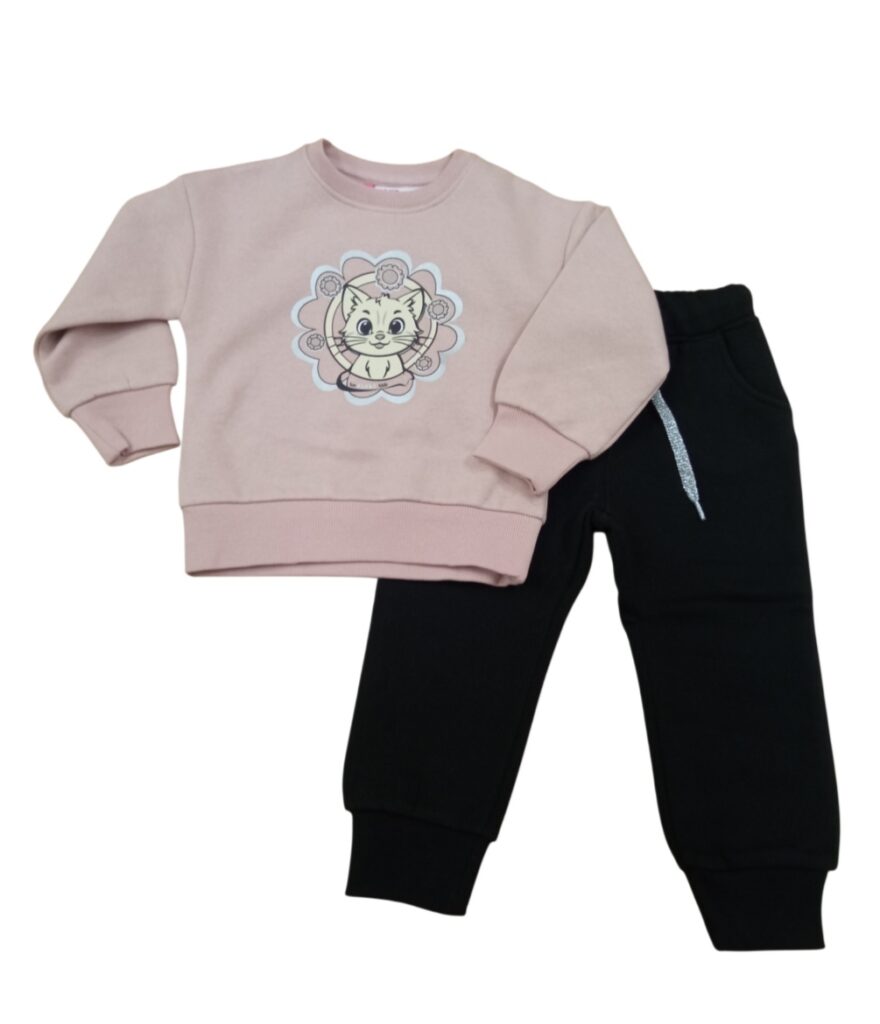 Ch&aacute;ndal polar  rosa p&aacute;lido/negro ni&ntilde;a