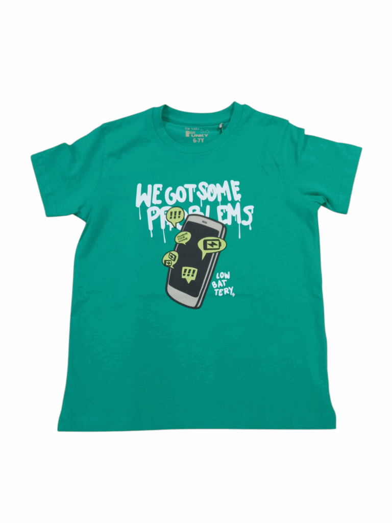 camiseta verde m&oacute;vil chico juvenil