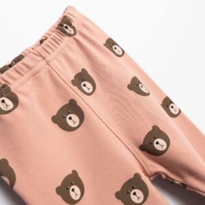 Sudadera oso antracita + leggings  rosa osos niña - Imagen 3