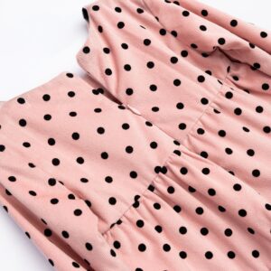 Vestido rosa lunares niña - Imagen 3
