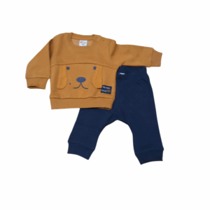 chándal bebé niño mostaza/azul perro