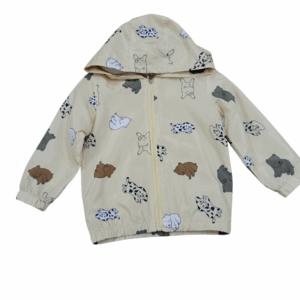 chubasquero animales bebé beige