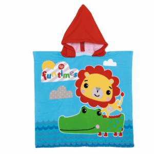 Poncho microfibra con capucha beb&eacute; 55X55cm Fisher Price animales