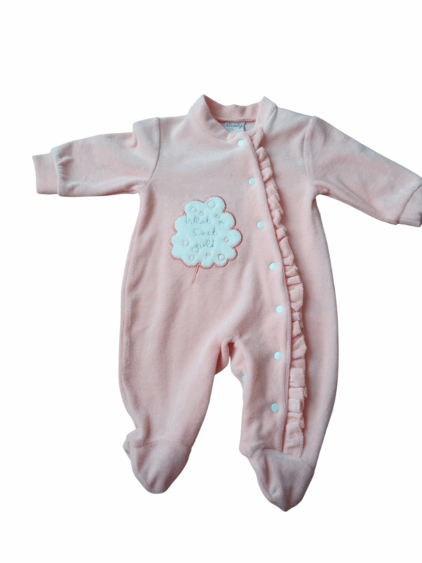 Pijama polar salmón árbol bebé