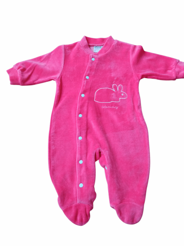 Pijama polar fucsia conejo bebé