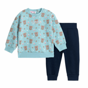 Chándal polar bebé azul oso