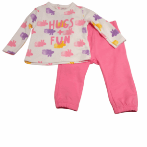 Conjunto camiseta + pantalón bebé conejos