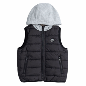 Chaleco capucha negro niño