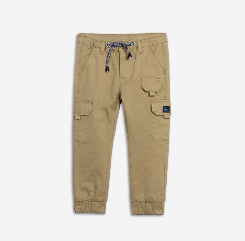 Pantal&oacute;n cargo ni&ntilde;o eucalipto
