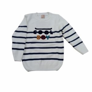 Jersey punto niño blanco/marino
